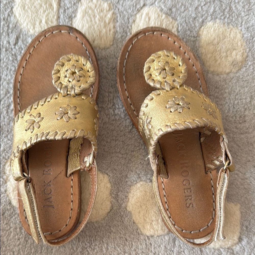 Jack Rogers Kids Gold Sandals
